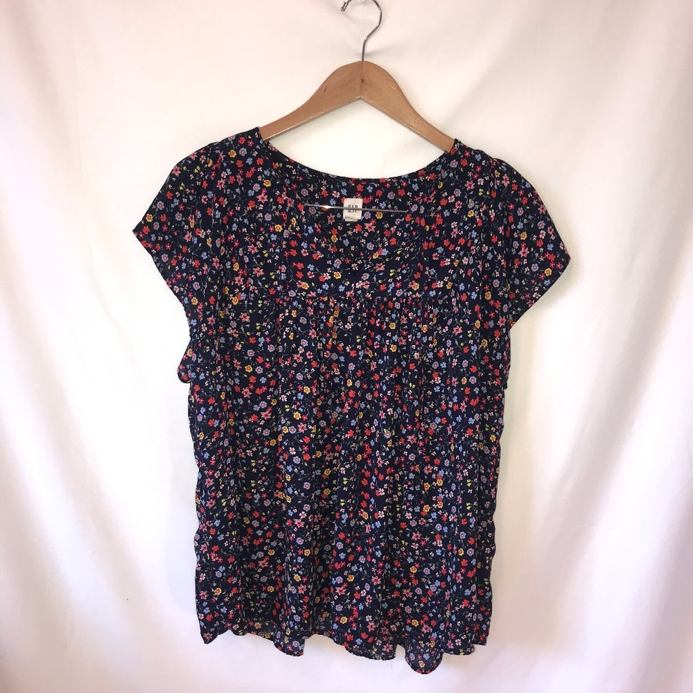 Gap - Floral pintuck blouse - Size L